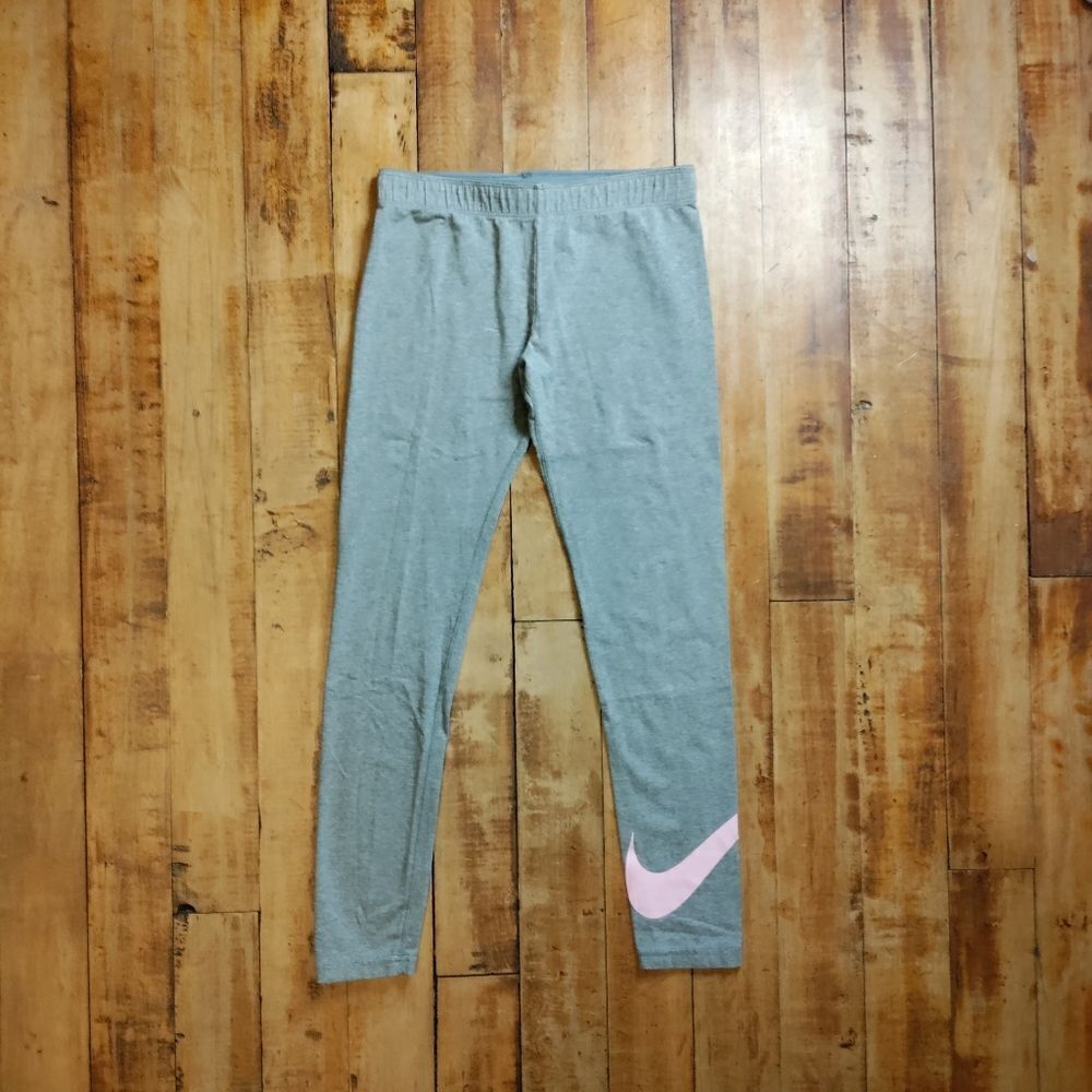 Nike leggings Large gray pink athletic athleisure spring gymnastics activewear